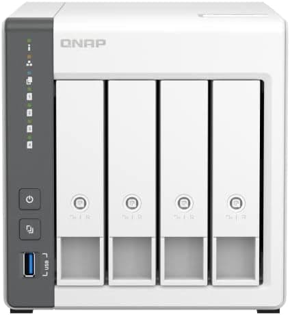 QNAP TS-433-4G-US 4 Bay NAS with Quad-core Processor, 4 GB DDR4 RAM and 2.5GbE Network (Diskless)