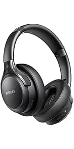 Bluetooth Headphones Over Ear,BERIBES 65H Playtime and 6 EQ Music Modes Wireless with Microphone,HiFi Stereo Foldable Lightweight Headset, Deep Bass for Home Office Outdoors Etc(Orange Red) (202A)