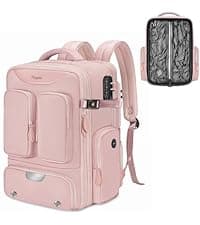 Taygeer Travel Laptop Backpack for Men Women, Airplane Approved Travel Backpack Suitcase with Usb Charging Port, Lightweight College 35l Luggage Bag 15.6inch Laptop Mochila Gifts for Business,Black