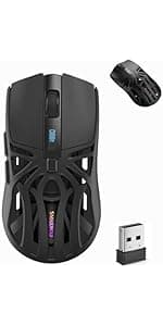 Wireless Mouse Ergonomic Vertical Mouse for Large Hands Rechargeable Big Quiet Silent Ergo Blue LED Light 3600DPI Carpal Tunnel Comfortable Cordless Mice for PC Laptop Computer Macbook Office Gift