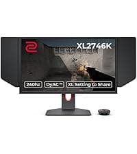 BenQ Zowie XL2566X+ | 24.1 | Fast TN 400Hz Gaming Monitor for Esports | Motion Clarity DyAc2 | 1080p | XL Setting to Share | Shielding Hood | New Industrial Grade Ball Bearing Height Adjustment