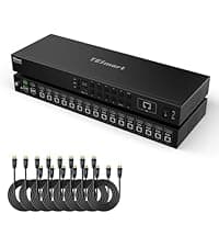 TESmart 16X1 HDMI KVM Switch USB 3.0, 4K@60Hz Rackmount KVM 16 Port Enterprise-Grade EDID Emulator | Hotkey Switch | RS232 | LAN Port | IR Remote | IP Control | Auto Scan | with 8 Pcs 5ft KVM Cable