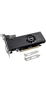 QTHREE Radeon HD 6570 Low Profile Graphics Card,Dual HDMI,1GB,GDDR3,64-Bits,Desktop Video Card for PC Gaming,PCI-Express X16,Computer GPU