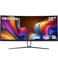 Deco Gear 49" Curved Ultrawide Gaming Monitor | 32:9 | 3840x1080 | 144Hz | 3000:1 | E-LED | 2 HDMI | 2 Display Port