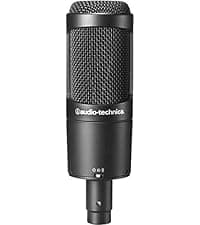 Audio-Technica AT2020 Cardioid Condenser Studio XLR Microphone, Ideal for Project/Home Studio Applications