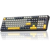 AULA F108 PRO - Wireless Mechanical Keyboard with Screen & Knob,Full Size Keyboard with 8000mAh Battery,Pre-lubed Switches,Side Printed PBT Keycaps,RGB Backlit Hot Swappable Custom Gaming Keyboards