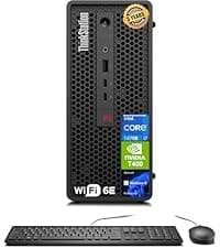Lenovo ThinkStation P3 SFF Workstation Desktop (Intel 20-Core i7-14700, 128GB RAM, 4TB SSD, NVIDIA T400 4GB) for Engineers, Analysts, Creative Professionals, Wi-Fi, Thunderbolt 4, Ethernet, Win 11 Pro