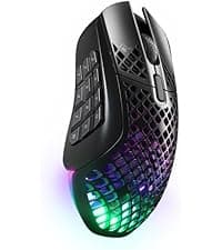 SteelSeries Aerox 3 Wireless - Holey RGB Gaming Mouse - Ultra-lightweight Water Resistant Design - 18K DPI TrueMove Air Optical Sensor- Onyx