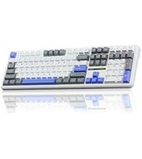 AULA F108 PRO - Wireless Mechanical Keyboard with Screen & Knob,Full Size Keyboard with 8000mAh Battery,Pre-lubed Switches,Side Printed PBT Keycaps,RGB Backlit Hot Swappable Custom Gaming Keyboards