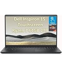 Dell Inspiron 15 Touchscreen Laptop (15.6" FHD, AMD Ryzen 7 7730U (> Intel i7-1255U), 64GB, 2TB SSD) Business, College Students, Enterprises, Numeric Keypad, Inspiron 3535 3000, Webcam, Win 11 Pro