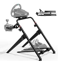 ARES WING Racing Simulator Cockpit with Monitor Mount and Seat, Formula and GT Sim Racing Cockpit Compatible with Fanatec, Thrustmaster, Logitech, Moza Racing Games on PS5, PS4, Xbox and PC