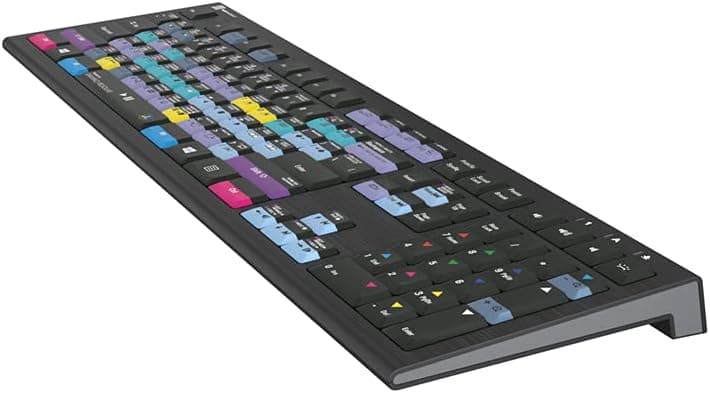 Logickeyboard Designed for Blackmagic Davinci Resolve 17 Compatible with Win 7-11- Astra 2 Backlit Keyboard # LKB-RESB-A2PC-US
