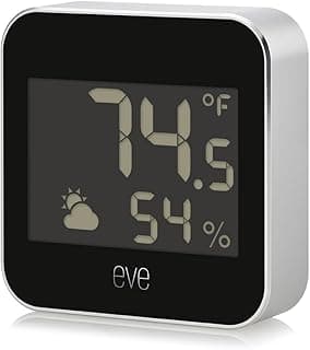 Eve Weather - Apple HomeKit Smart Home, Connected Outdoor Weather Station for Tracking Temperature, Humidity & Barometric Pressure, Precision Sensors, Wireless, Bluetooth and Thread