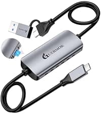 Guermok Video Capture Card, 4K USB3.0 HDMI to USB C Capture Card for Streaming, 1080P 60FPS, Compatible with iPad Mac OS Windows, Quest 3, OBS, PS5/4, Switch2/1, Xbox, Camera (Silver)