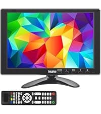 13.3 inch Small PC Monitor 1366x768 Mini LED Monitor with HDMI VGA AV BNC USB Intput, for Fire Stick Computer Xbox Ras pi, Built-in Speaker