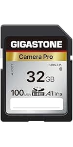 [5-Yrs Free Data Recovery] GIGASTONE 256GB Memory Card 4K Pro Series Speed Up to 100MB/s Compatible with Canon Nikon Sony Camcorder, A1 V30 UHS-I