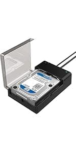 SABRENT USB 3.0 to SATA External Hard Drive Lay-Flat Docking Station for 2.5 or 3.5in HDD, SSD [Support UASP] (EC-DFLT)