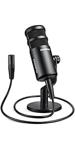 USB Microphone, MAONO 192KHZ/24Bit Plug & Play PC Computer Podcast Condenser Cardioid Metal Mic Kit with Professional Sound Chipset for Recording, Gaming, Singing, YouTube (AU-A04)