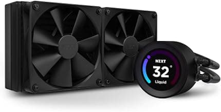 NZXT Kraken Elite 240 - RL-KN24E-B1 - 240mm AIO CPU Liquid Cooler - Customizable 2.36" LCD Display for Images, Performance Metrics and More - High-Performance Pump - 2 x F120P Fans - Black