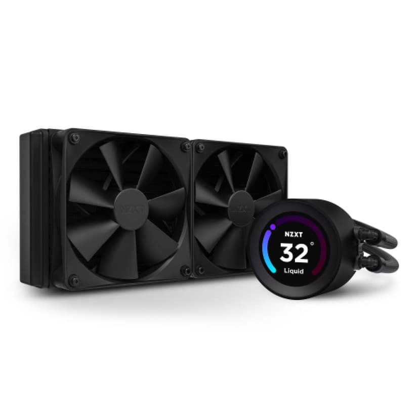 NZXT Kraken Elite 240 - RL-KN24E-B1 - 240mm AIO CPU Liquid Cooler - Customizable 2.36" LCD Display for Images, Performance Metrics and More - High-Performance Pump - 2 x F120P Fans - Black