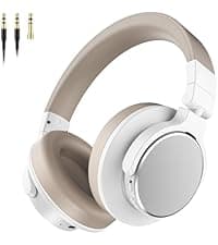 Wired Over Ear Headphones, Studio Monitor & Mixing DJ Headphones with 50mm Neodymium Drivers and 1/4 to 3.5mm Jack for Guitar AMP Podcast Piano Keyboard (Black)