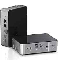 Mini PC Gaming, Intel Core I7-8750H Mini PC Nvidia GTX 1050 GDDR5 RGB Lights Desktop Mini Computer 16GB DDR4 512GB M.2 NVMe SSD, Support 4K Triple Display WiFi 6 BT 5.2, Windows 11 Pro