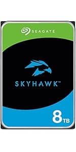 Seagate Skyhawk 6TB Video Internal Hard Drive HDD – 3.5 Inch SATA 6Gb/s 256MB Cache for DVR NVR Security Camera System with in-House Rescue Services (ST6000VXZ09/009)