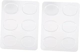 12 Pcs Drum Silence Pads Durable Drum Dampeners Cymbals Transparent Color Easy Stick Washable Accessories
