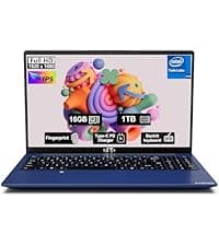 15.6" FHD IPS Student-Laptop Computer - 8GB RAM 256GB SSD, 4 Cores 13th Gen Intel N150(Beat to i3-1115G4, Up to 3.6GHz), 65W GaN Type-C, Fingerprint, Backlit Keyboard, Wi-Fi 6, BT5.2, Numpad