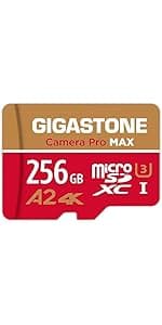 [5-Yrs Free Data Recovery] GIGASTONE 512GB Micro SD Card, 4K Camera Pro, A2 V30 for Smartphone, Gopro, Action Cams, 4K UHD Video Recording , Up to 100MB/s, UHS-I U3 C10 Class 10 with Adapter
