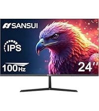 SANSUI 24 Inch Gaming Monitor 180Hz 1Ms FreeSync HDR 110% sRGB FHD 1080P Computer Monitor HDMI DP Ports Eye Care Frameless VESA Mount Cable Management(ES-G24F4L HDMI Cable Included)