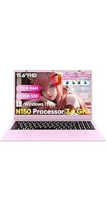 14 inch Laptop Computer, 8GB DDR4 RAM 128GB SSD, 4-Core Processor (Up to 2.9GHz), Thin & Portable Notebook PC, WiFi, BT4.2, MS Office 2024