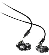 MEE audio Professional MX3 PRO Triple-Driver Hybrid Musician's in Ear Monitor Headphones with Enhanced Midrange and Warm Tonality, Noise Isolating Earphones with Detachable Cables, Transparent