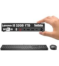 Lenovo ThinkStation P3 Tiny Workstation Desktop (Intel 14-Core i5-14500 vPro (> i7-13700), 16GB DDR5, 512GB SSD), Business Mini PC, Micro & MFF Computer, Ethernet, Wi-Fi 6, HDMI, Win 11 Pro, 2025