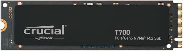 Crucial T700 4TB Gen5 NVMe M.2 SSD - Up to 12,400 MB/s - DirectStorage Enabled - CT4000T700SSD3 - Gaming, Photography, Video Editing & Design - Internal Solid State Drive