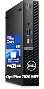 Dell OptiPlex 7020 MFF 7000 Micro Form Factor Mini Business Desktop Computer, 14th Gen Intel 20-Core i7-14700T up to 5.2GHz, 32GB DDR5 RAM, 1TB PCIe SSD, WiFi 6, DisplayPort, HDMI, Windows 11 Pro