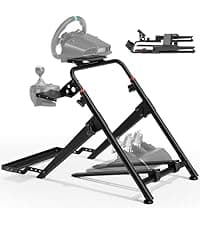 ARES WING Racing Simulator Cockpit with Monitor Mount and Seat, Formula and GT Sim Racing Cockpit Compatible with Fanatec, Thrustmaster, Logitech, Moza Racing Games on PS5, PS4, Xbox and PC