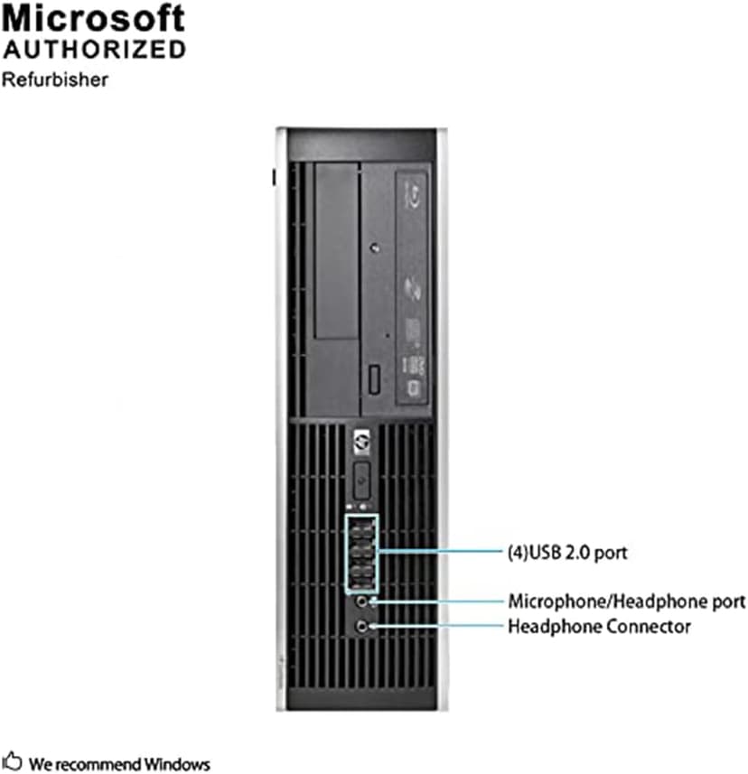 HP Elite 6300 SFF Small Form Factor Business Desktop Computer, Intel Quad-Core i7-3770 up to 3.9Ghz CPU, 16GB RAM, 256GB SSD, DVD, USB 3.0, Windows 10 Professional (Renewed)