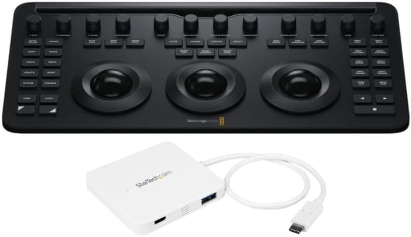 Blackmagic Design Davinci Resolve Micro Color Panel (EN) Bundle with 3-Port USB-C Hub (2 Items)