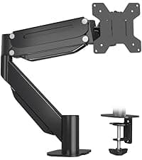 suptek Triple Monitor Mount for Most 17 to 32 inch Screens,Gas Springs Adjustment Triple Monitor Desk Mount Stand with Clamp & Grommet Kit,Black(MD8003)
