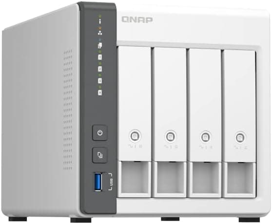 QNAP TS-433-4G-US 4 Bay NAS with Quad-core Processor, 4 GB DDR4 RAM and 2.5GbE Network (Diskless)