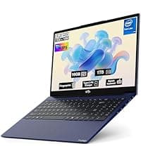 15.6" FHD IPS Student-Laptop Computer - 16GB RAM 1TB SSD, 4 Cores 13th Gen Intel N150(Beat to i3-1115G4, Up to 3.6GHz), 65W GaN Type-C, Fingerprint, Backlit Keyboard, Wi-Fi 6, BT5.2, Numpad