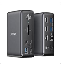 Anker Laptop Docking Station, 13-in-1 USB-C Docking Station, Triple Display with 2 x 4K HDMI and 1 x DP, 85W Charging for Laptop, 10 Gbps USB-C and 5 Gbps USB-A Data, Ethernet, Audio, SD