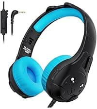 ZIUMIER Gaming Headset with Microphone, Compatible with PS4 PS5 Xbox One PC Laptop, Over-Ear Headphones with LED RGB Light, Noise Canceling Mic, 7.1 Stereo Surround Sound