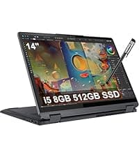 Lenovo IdeaPad Flex 5i 2-in-1 Laptop (14" FHD+ Touchscreen, Intel Core i3-1215U, 8GB RAM, 256GB SSD) Convertible, Fingerprint, FHD Webcam, 9-Hr Battery Life, IST Pen, Win 11 Home in S Mode, Grey
