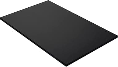 Kaboon 36x20 inch Black Table Top Universal, Solid One-Piece Desktop, Reversible Melamine Countertop, Double Desks, L-Desk DIY