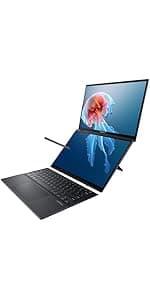 ASUS Zenbook DUO Laptop, Dual 14” OLED 3K 120Hz Touch Display, Evo, Intel Core Ultra 9 285H, Intel Arc Graphics, 32GB RAM, 1TB SSD, Windows 11, UX8406CA-PS99T
