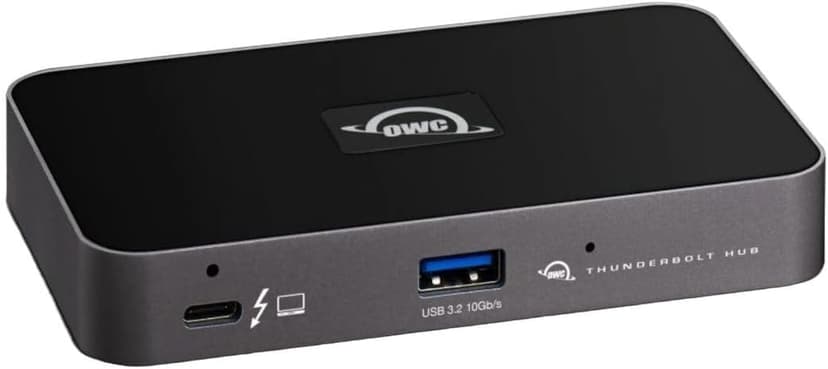 OWC 5 Port Thunderbolt Hub - 60W Charging, (3) Thunderbolt 4 (USB-C) Ports, (1) USB 3.2 Gen 2 Type-A Port, Dual Display suppor, Compatible with Macs and PC's
