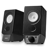 Edifier QR65 Desktop Active Monitor with 2.75" Long-Throw Aluminum Diaphragm mid-Low Drivers, Hi-Res Audio, Brilliant Light Effects, 70W Output Power Bluetooth Speakers with Stands - Black