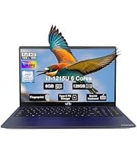 NIMO 15.6 IPS FHD-Laptop, 16GB RAM 1TB SSD Intel Pentium Quad Core N100, Computer with Backlit Keyboard Fingerprint (Beat to i3-1115G4 Up to 3.4GHz) Laptops for Student, Win 11 Gray